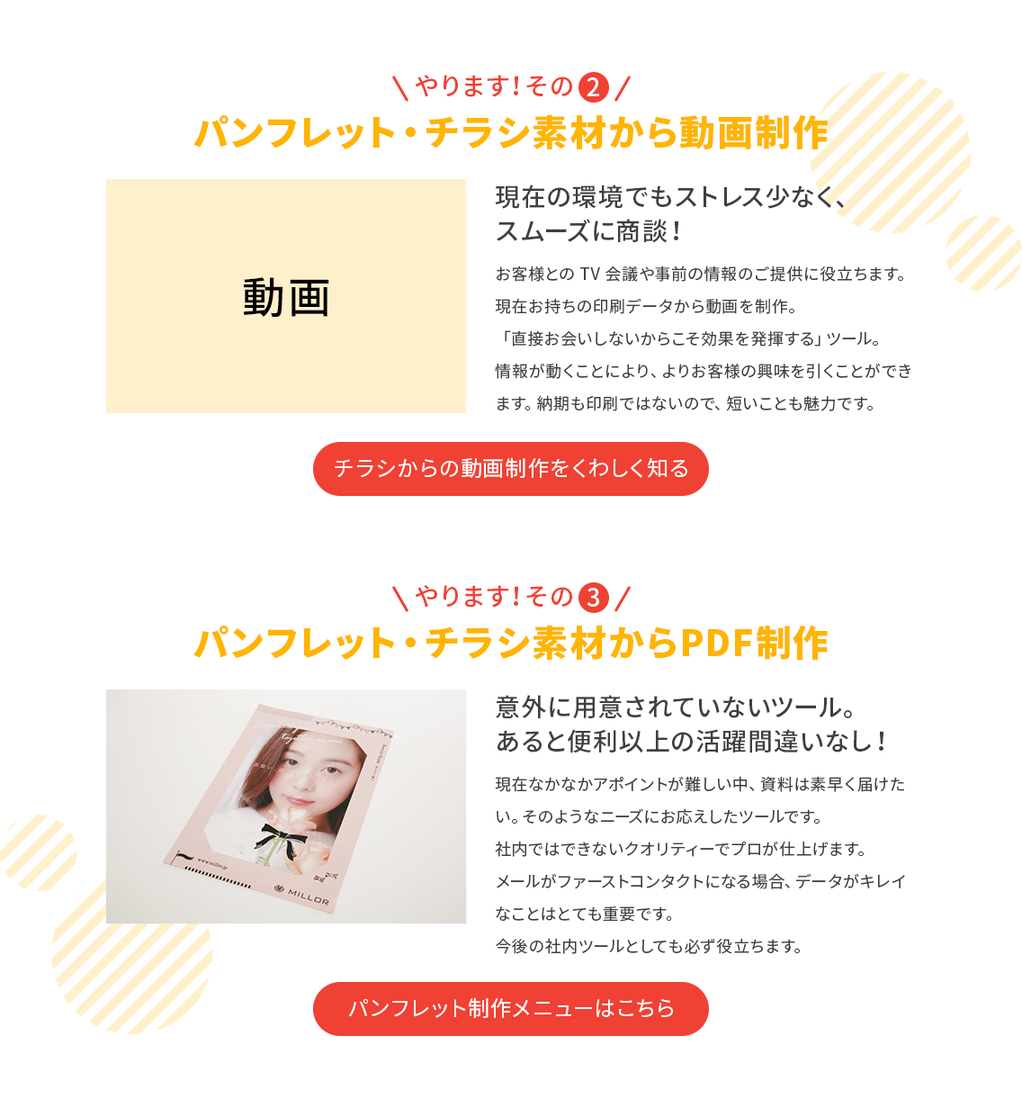パンフレットから動画制作＆PDF作成
