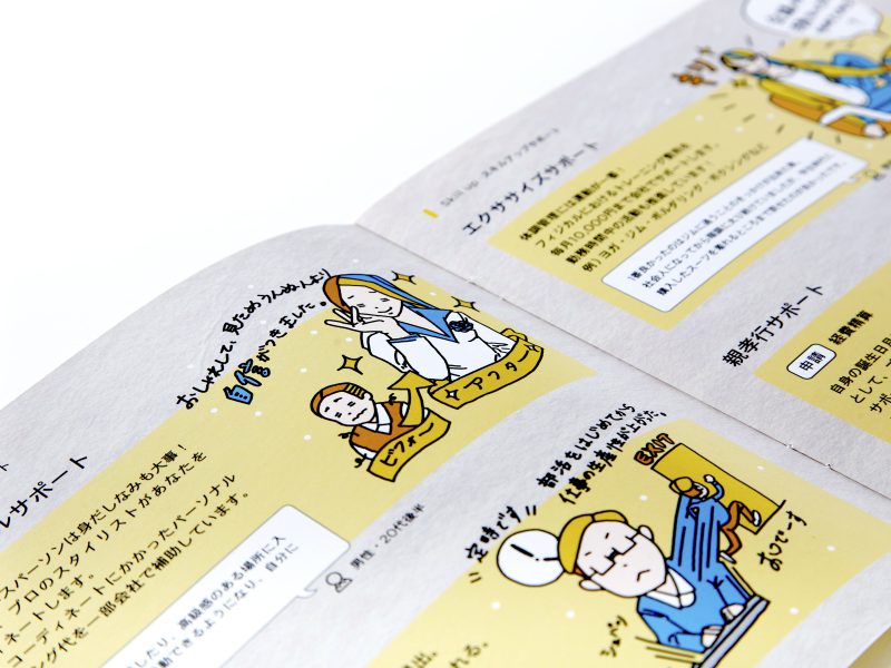 採用パンフレット・福利厚生一覧ページの概要