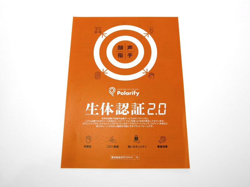 システム開発会社・リーフレット表面デザイン全景