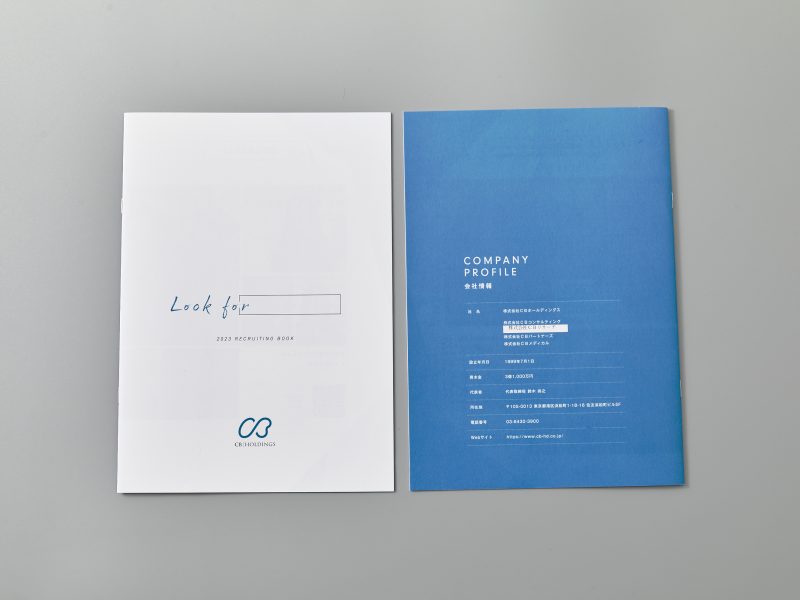 コンサルティング会社・パンフレット表紙と裏面